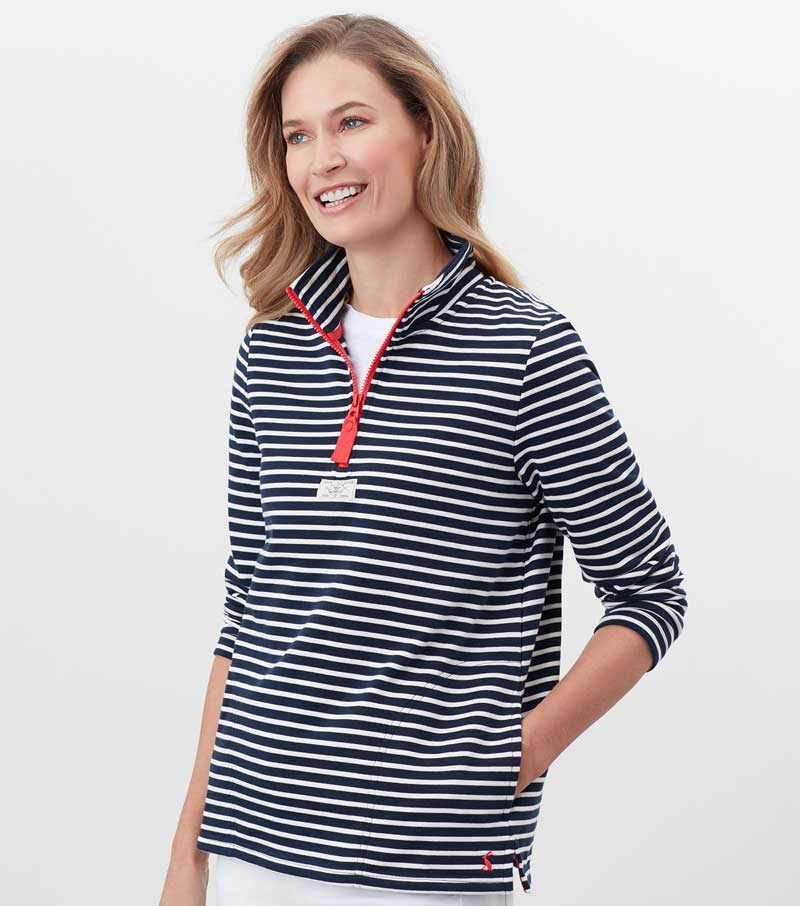 Pip Half Zip Sweatshirt - Navy Cream