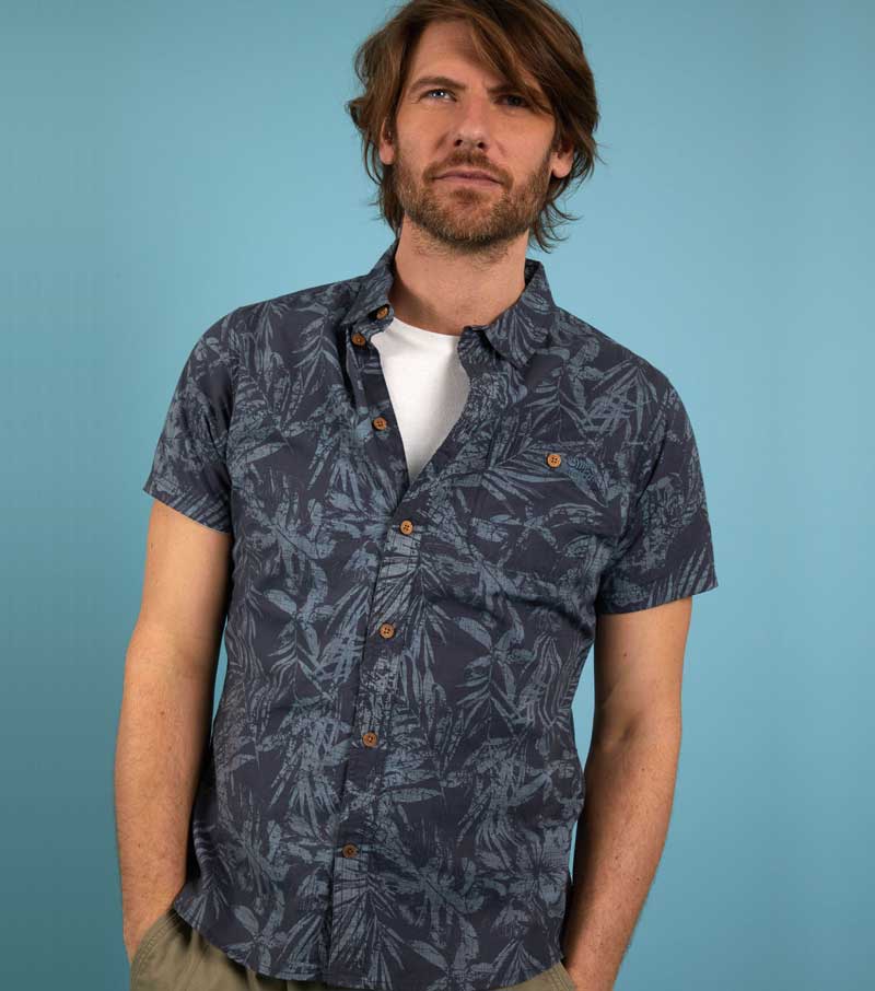 Thomkins Hawaiian Shirt - Navy