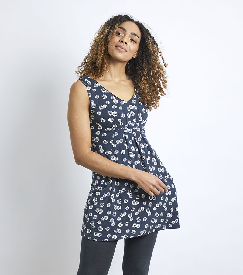 Indus Printed Tunic - Night Blue
