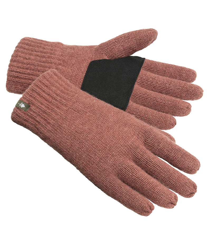 Pinewood Knitted Wool Glove - Rusty Pink