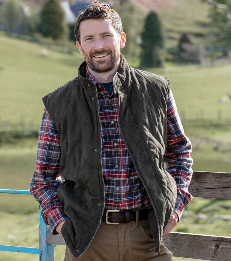 Denholm Quilted Gilet - Loden