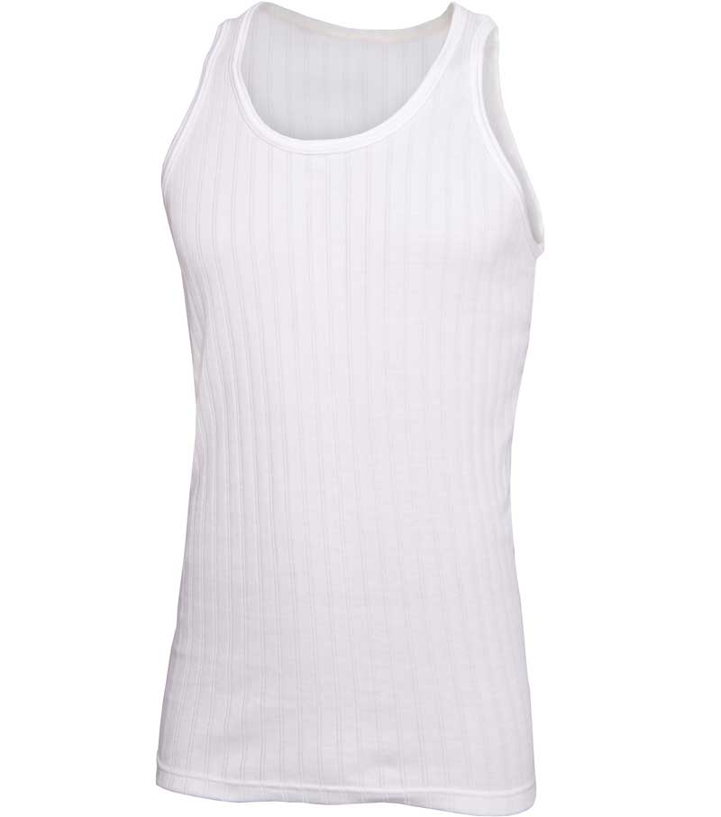 Ribbed Thermal Vest - Ecru