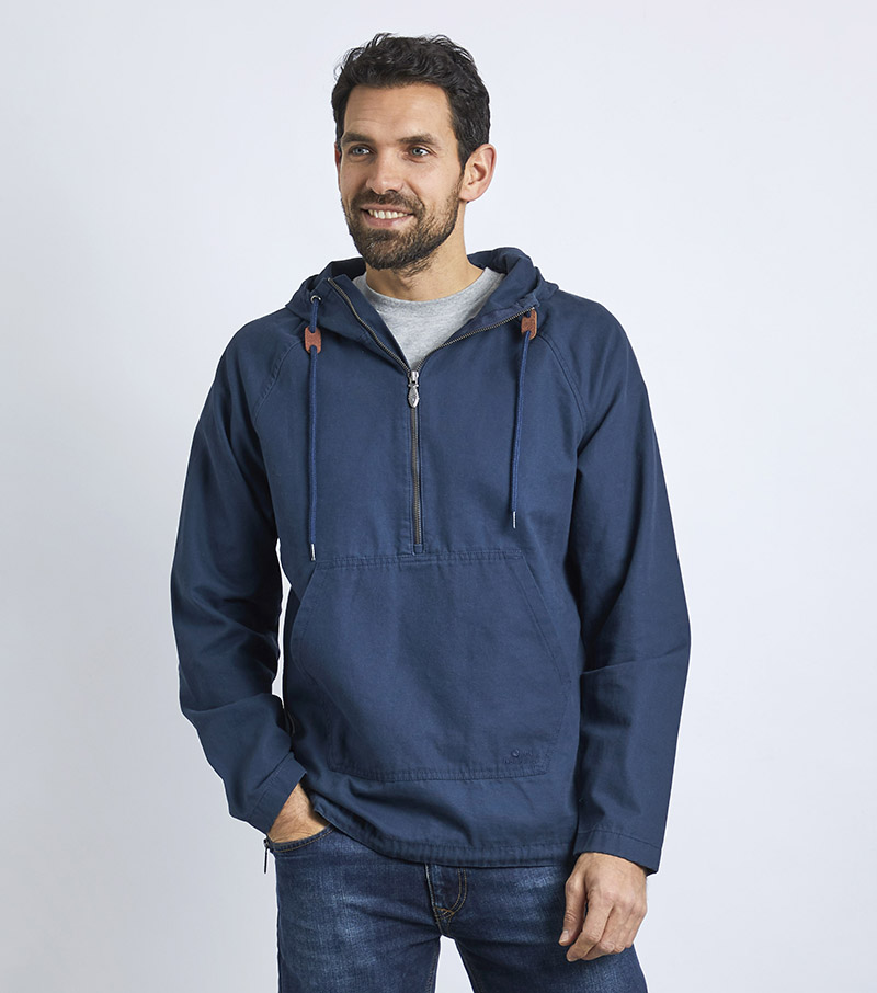 Hogarth Canvas Popover Jacket - Navy