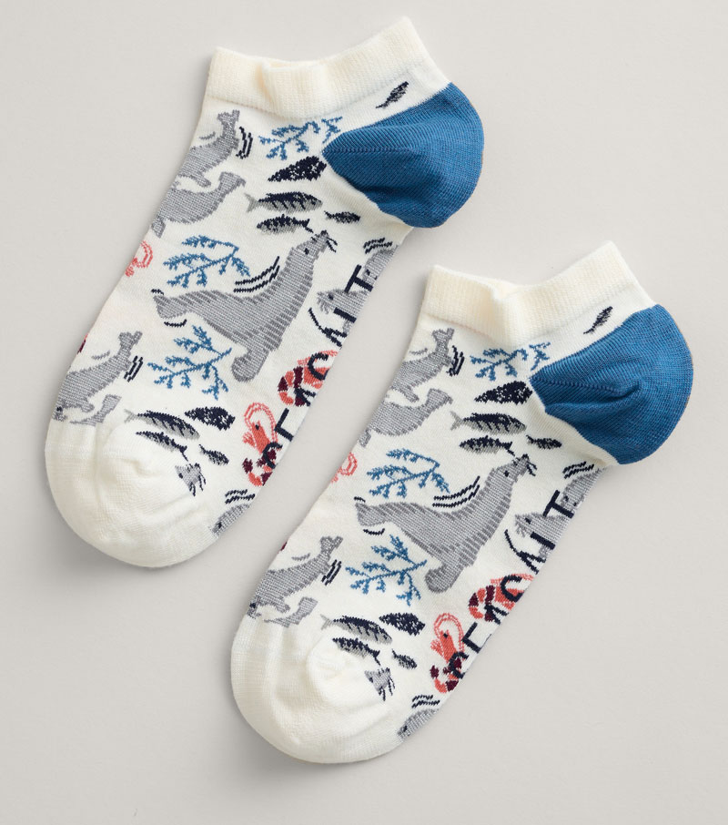 Bamboo Arty Trainer Sock - Long Surf