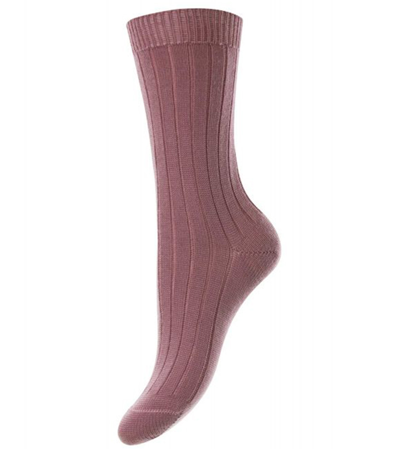 Rachel Merino Ankle Sock - Rose