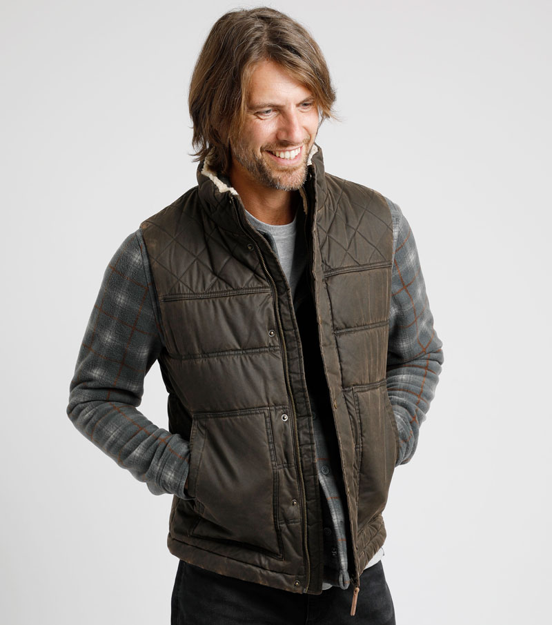 Framton Wadded Gilet - Bark