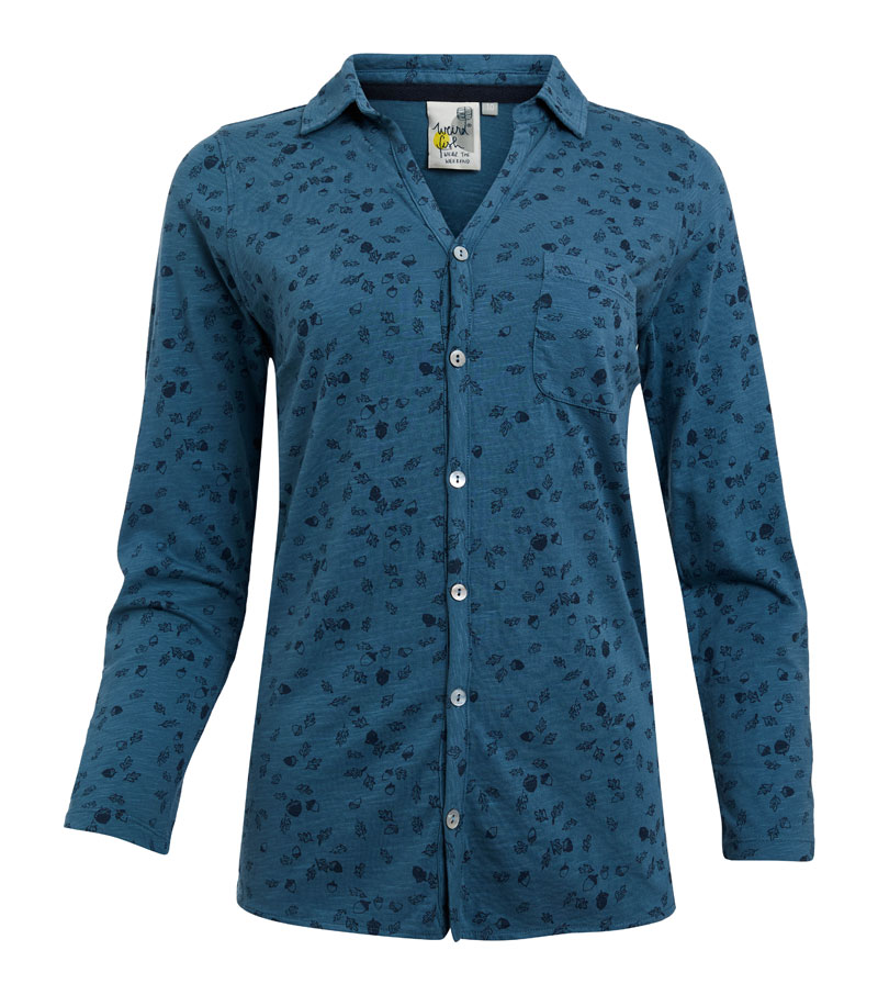 Nyssa Dyed Shirt - Blue Mirage