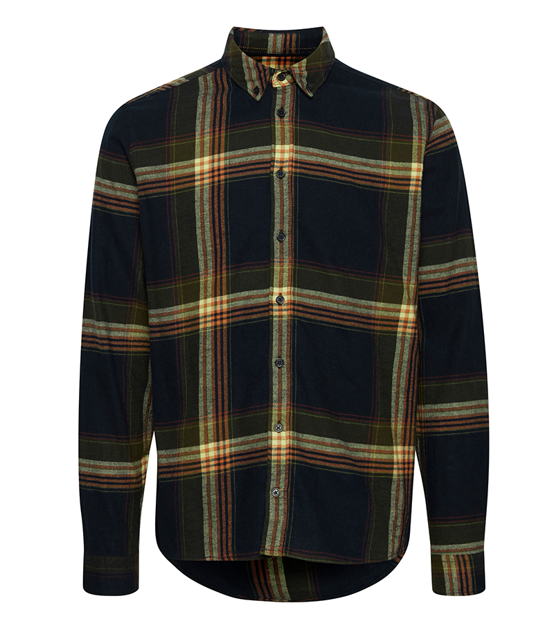 Long Sleeve Check Shirt - Dress Blues