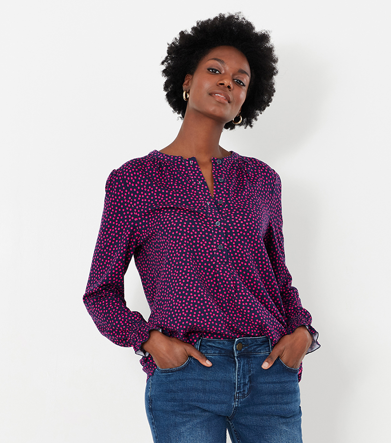 Eliana Shirt - Navy Pink