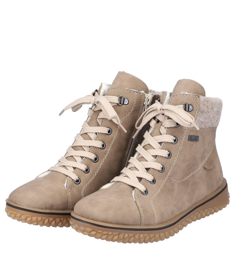 Cuffed Ankle Boots - Wood