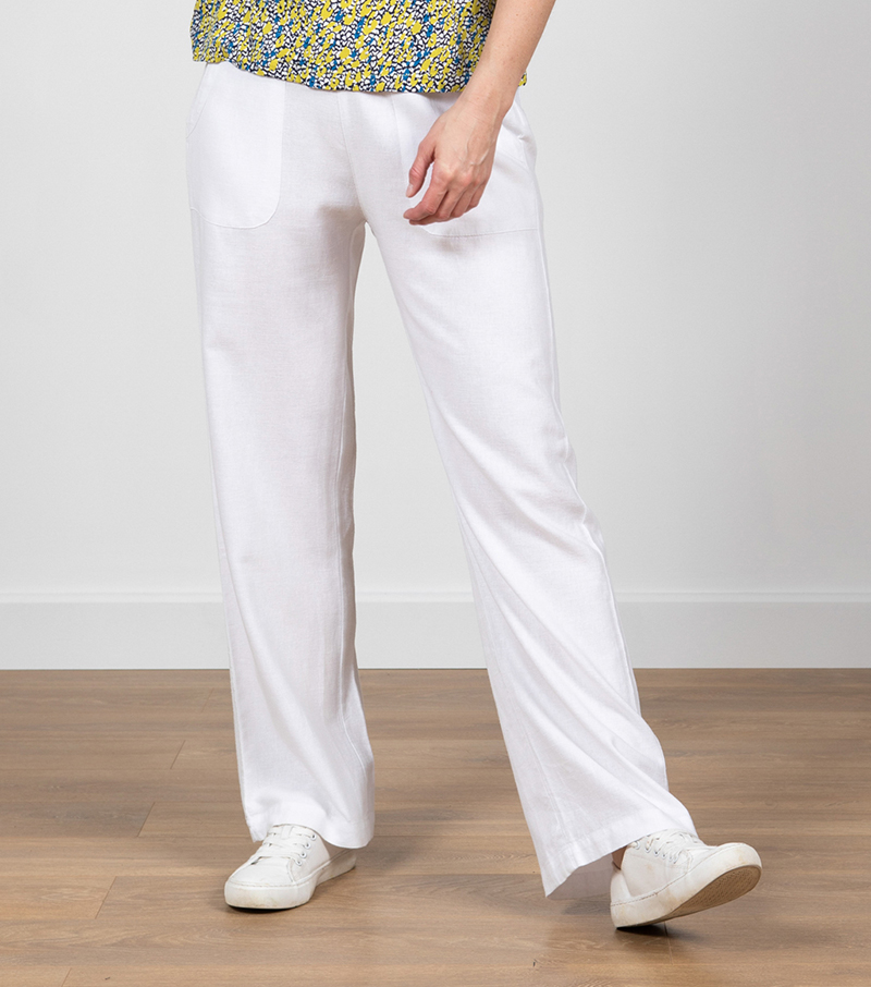 Classic Linen Trousers - White