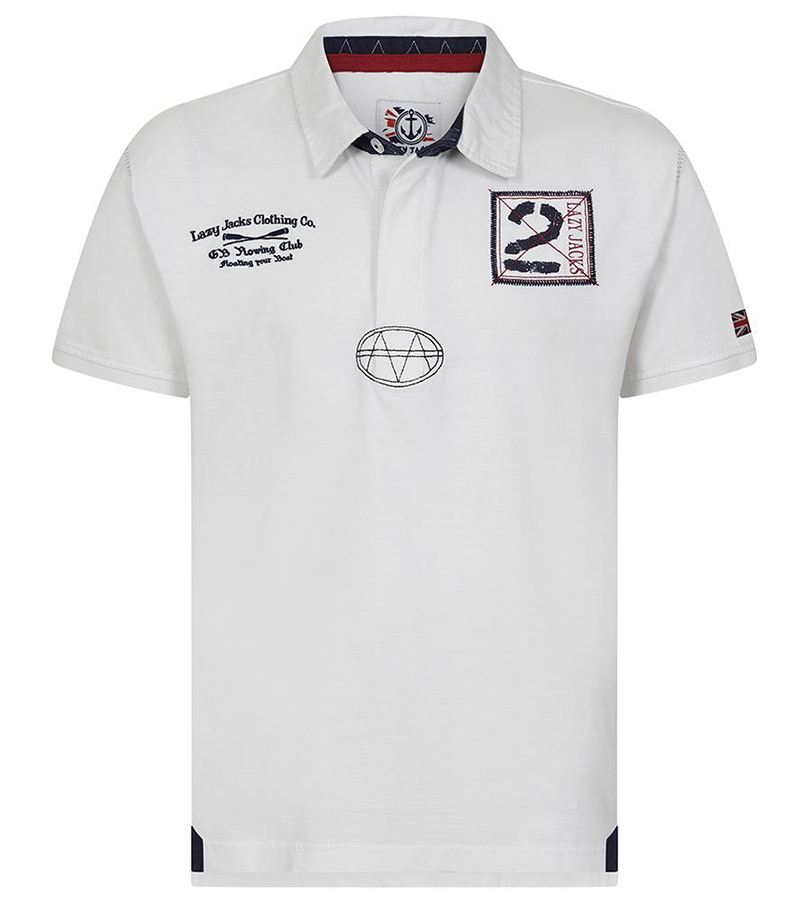 Short Sleeve Rugby Shirt - White