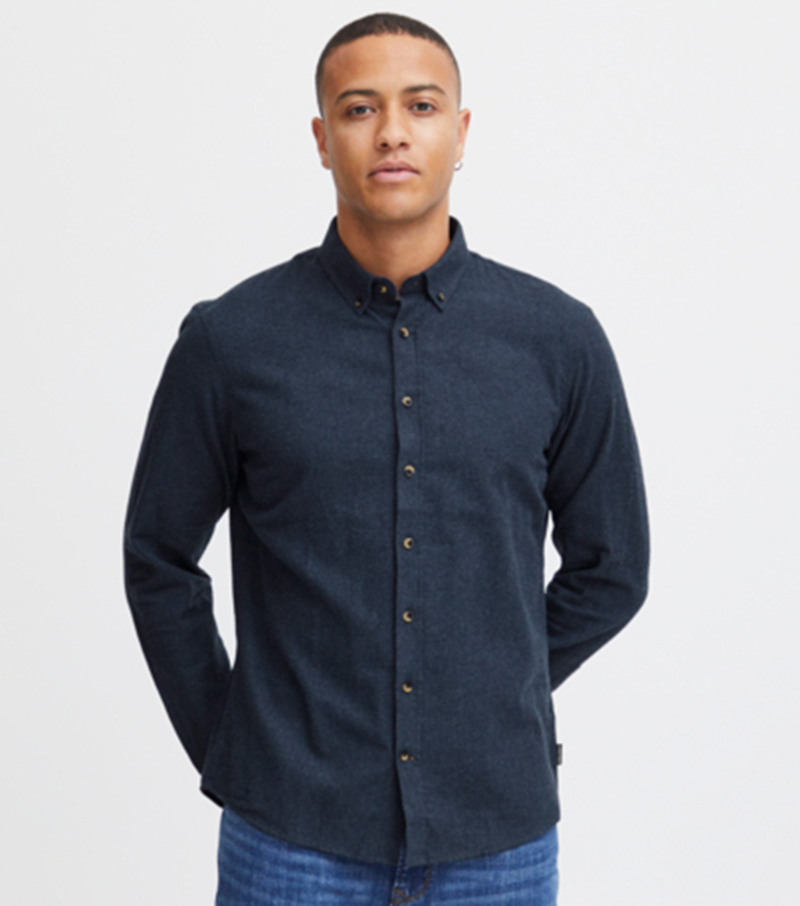 Cotton Casual Shirt - Dress Blues