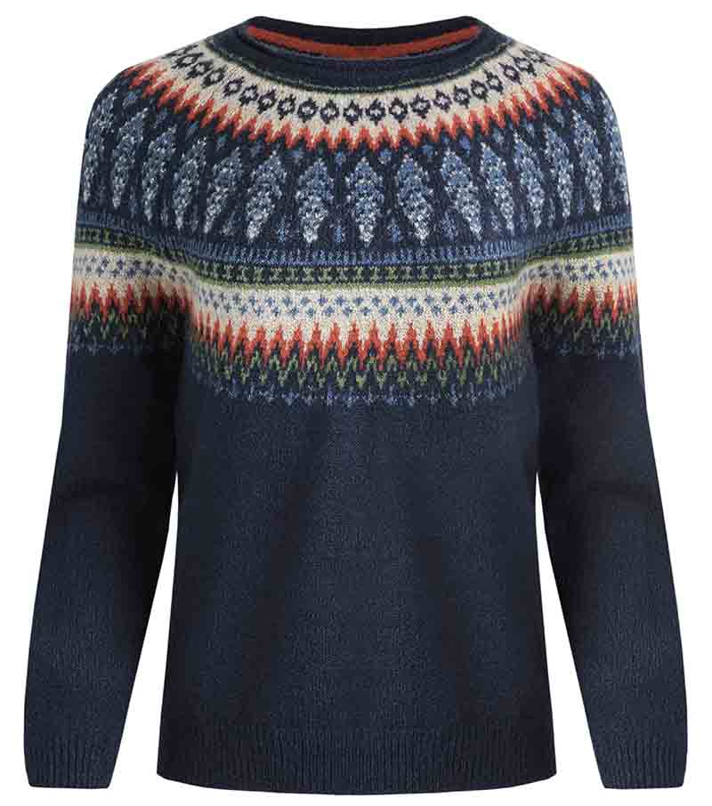 Lowell Fair Isle Jumper - Navy