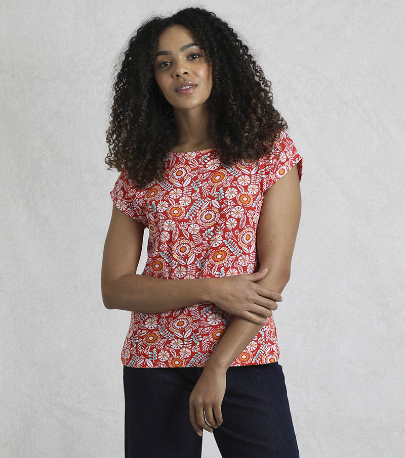 Paw Paw Jersey Tee - Tango Red