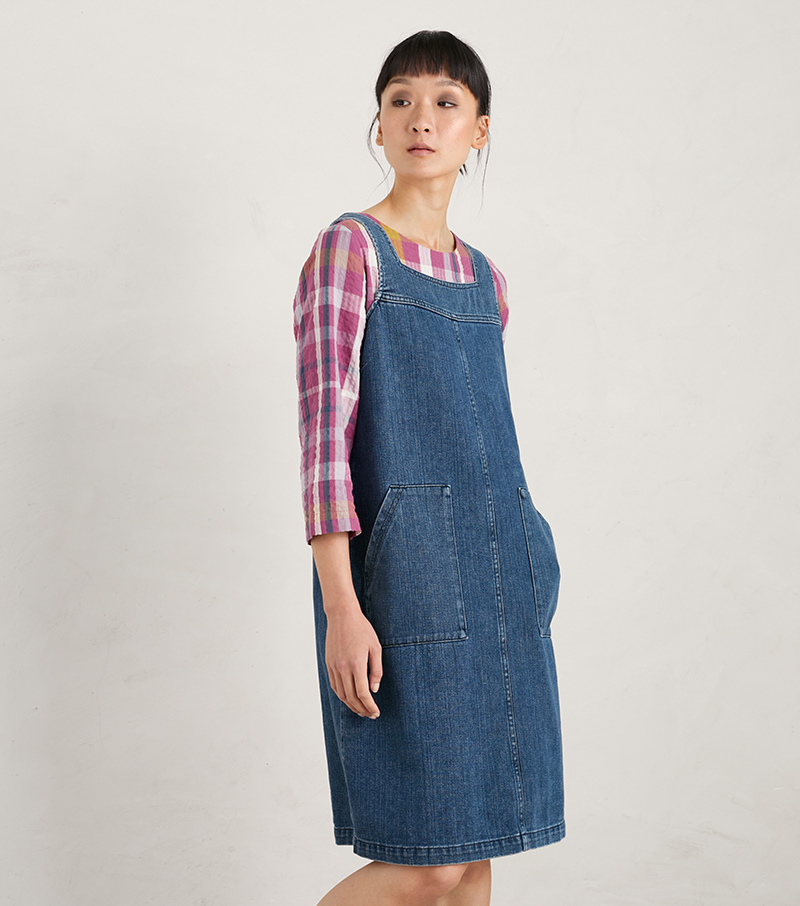 Calican Dress - Mid Wash Grain