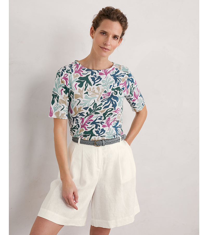 Emily Casual Sea Color Knitted Shirt Top