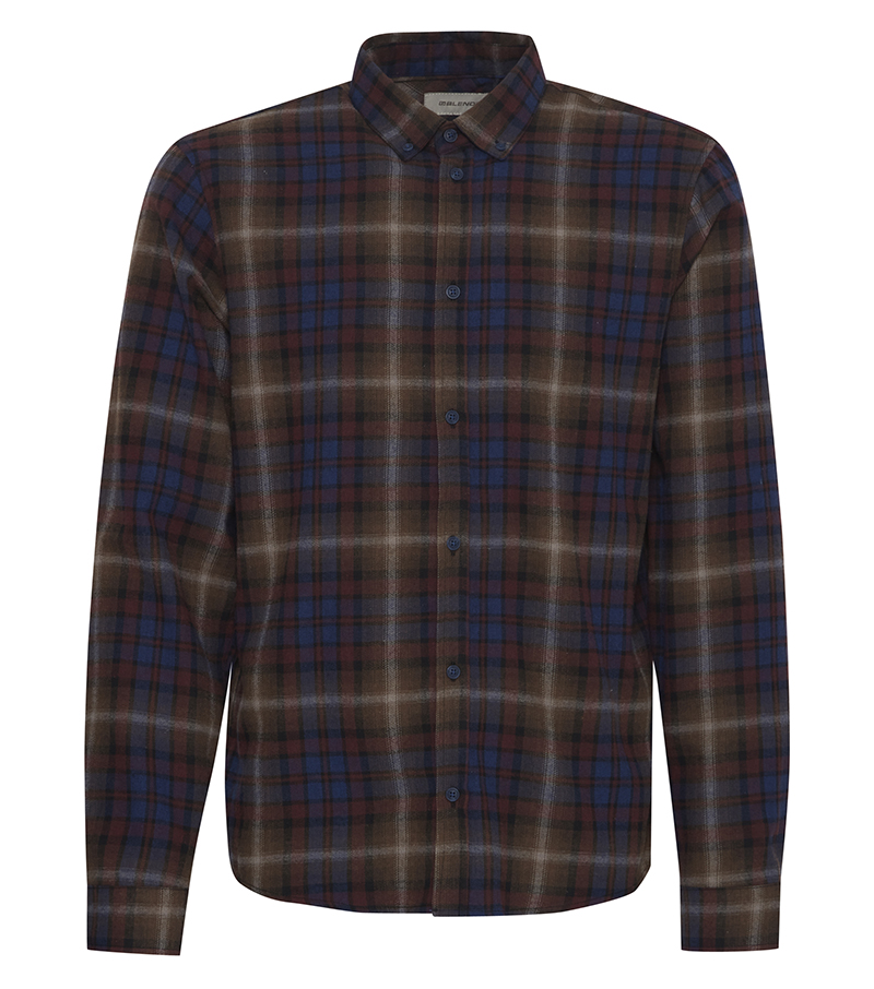 Mens Long Sleeve Shirt - Fired Brick