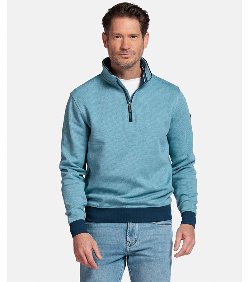 Sweatshirt 1/2 Zip - Steel Blue
