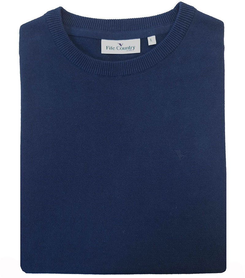 Callander Crew Neck Pullover - Dark Navy