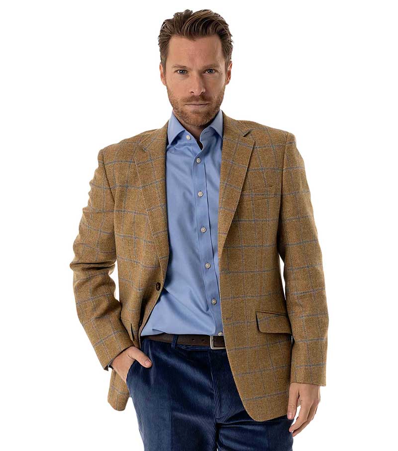 Cockfield Tweed Jacket - Cornflour