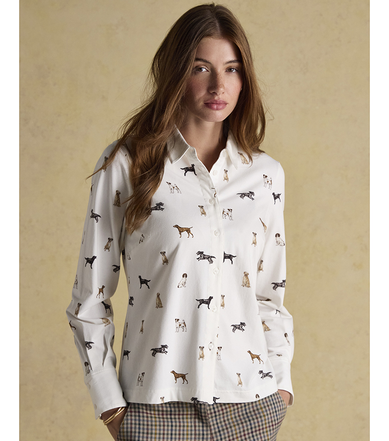 Eleanor Tomlinson Jersey Shirt - Cream Dogs