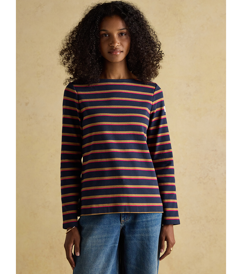 Harbour Long Sleeve Top - Navy Multi