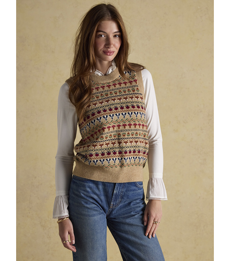 Woodland Knitted Vest - Oatmeal