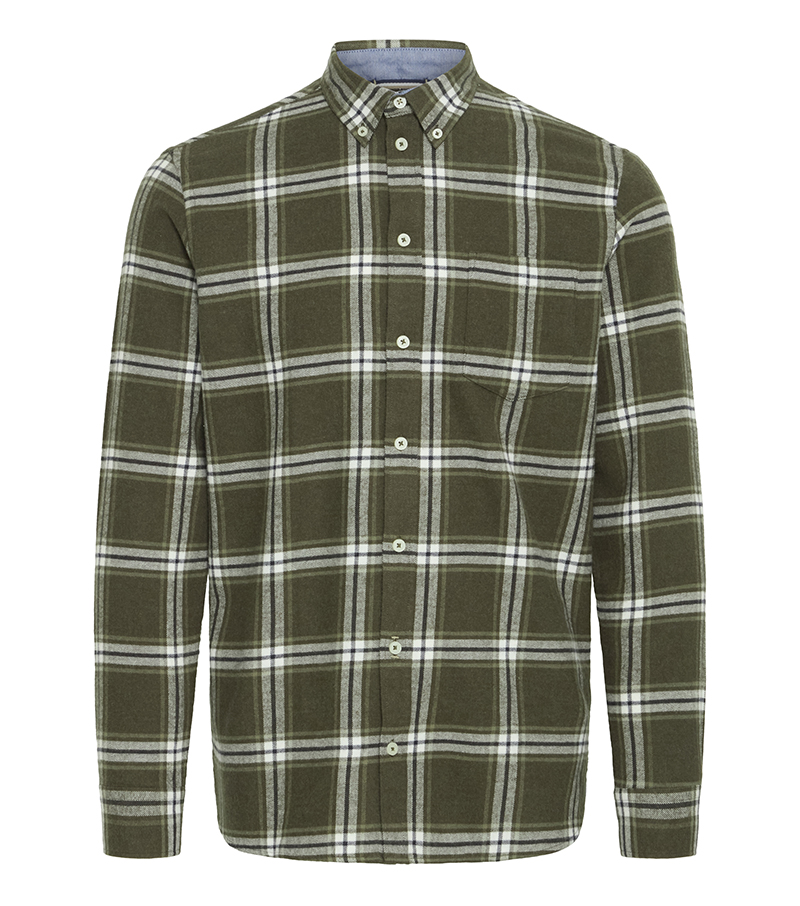 FQ Brampton Long Sleeve Check Shirt - Forest Night