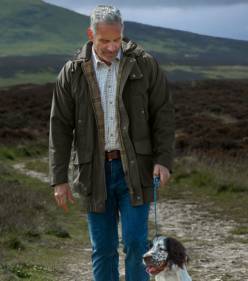 Kelso Waterproof Wax Jacket - Forest Green