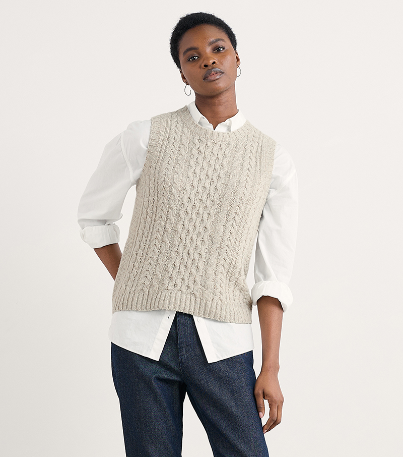 Newlyn Vest - Aran