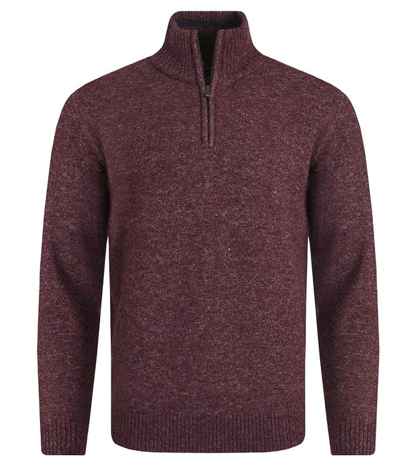 Altwood 1/4 Zip Jumper - Aubergine