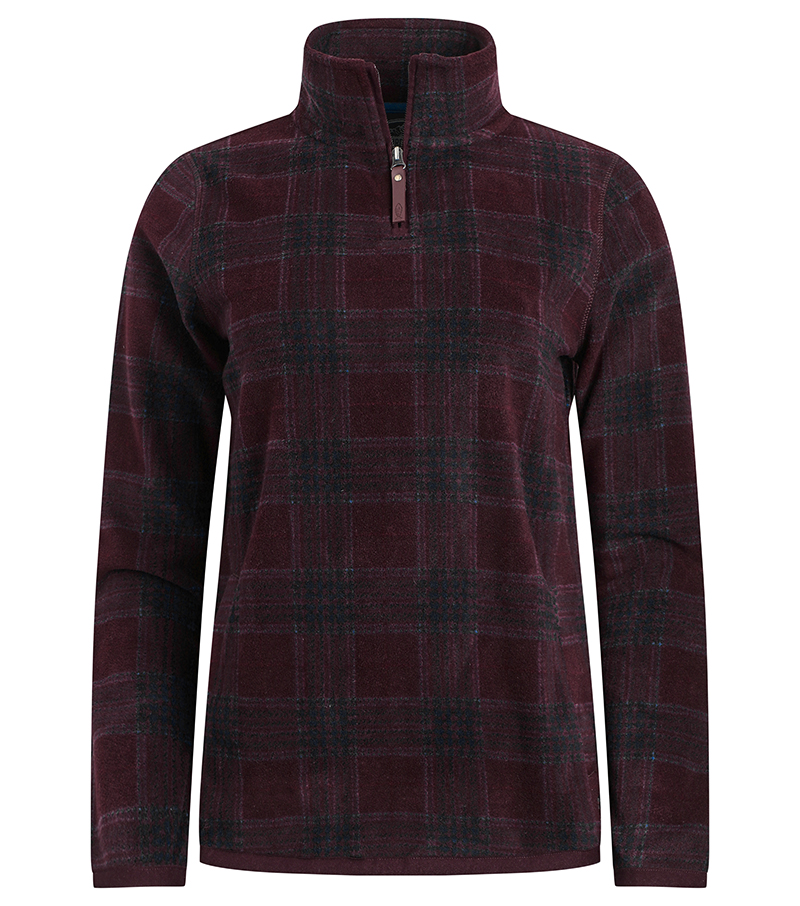 Reena 1/4 Zip Micro Fleece - Aubergine