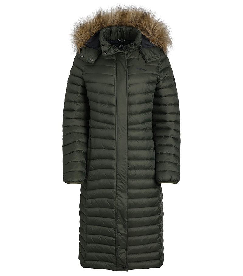 Kempley Padded Fur Hooded Jacket - Lichen Green
