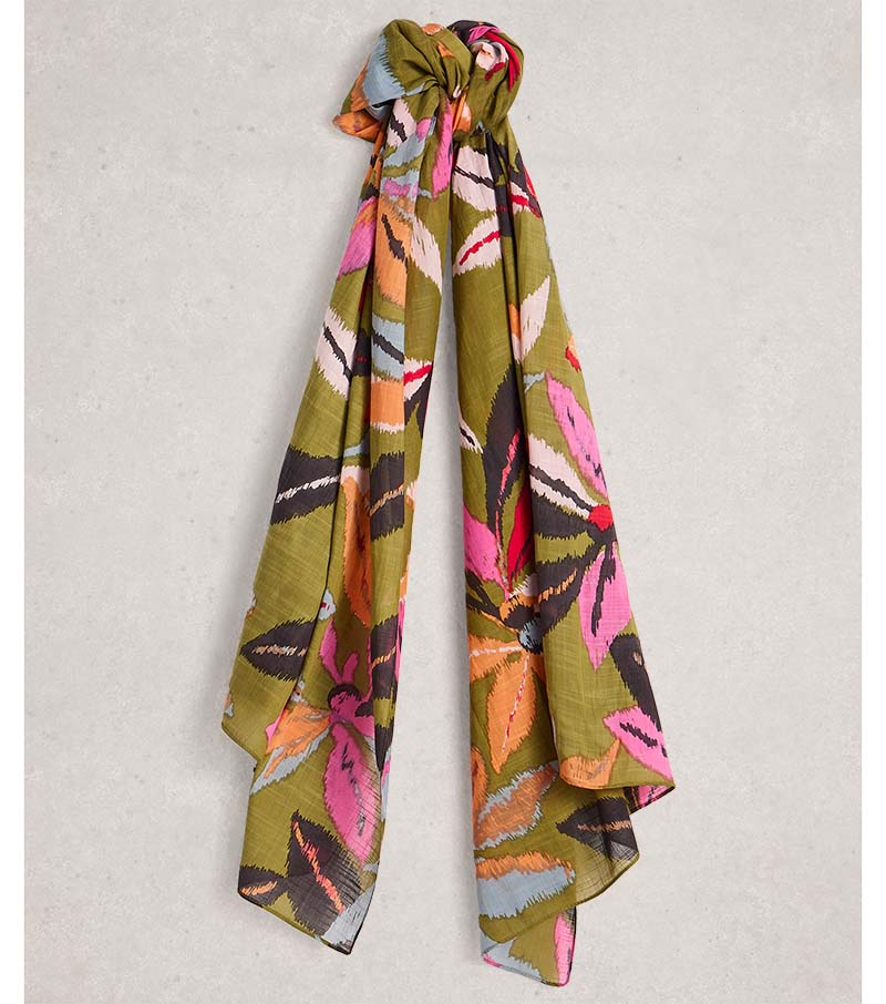 Callie Printed Scarf - Green Multi