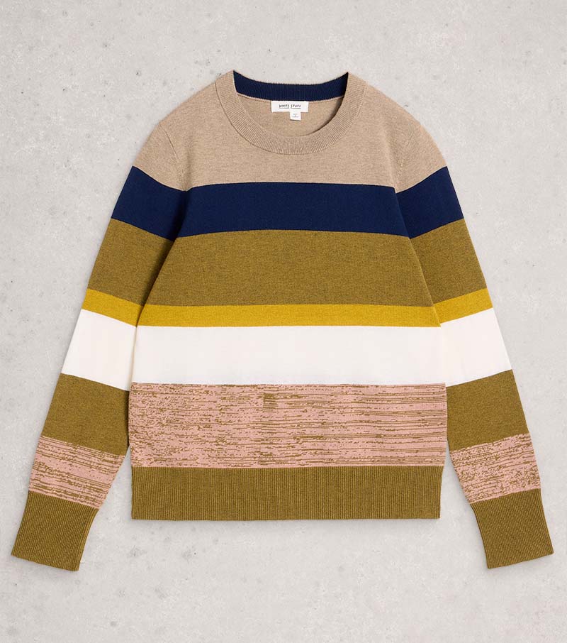 Katie Stripe Jumper - Green Multi