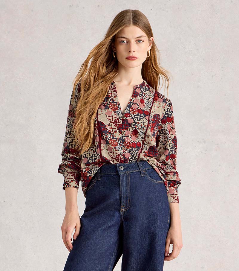 Paloma Top - Red Multi