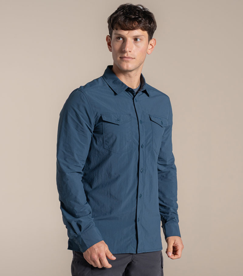 Loukkos Long Sleeve Shirt - Bluestone