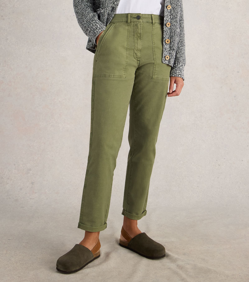 Twister Chino Trouser - Khaki Green