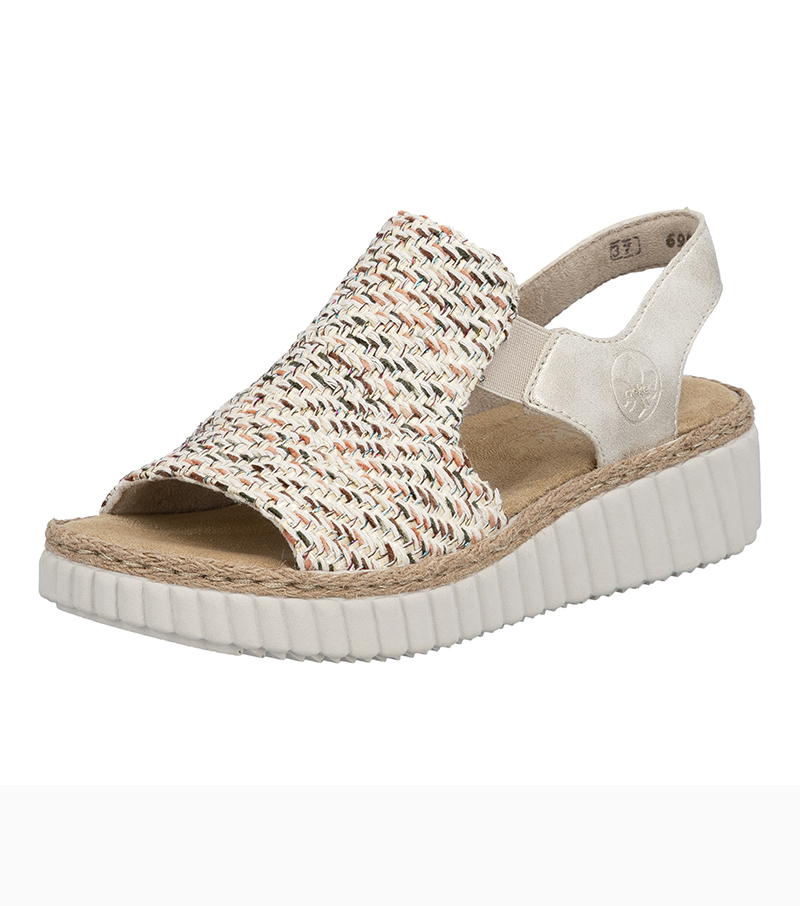 Ladies Sandal - Cream Multi