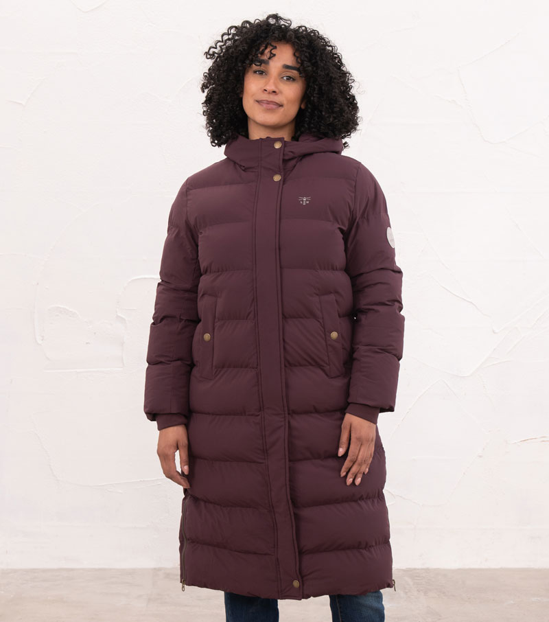 Savannah Ladies Long Coat - Damson