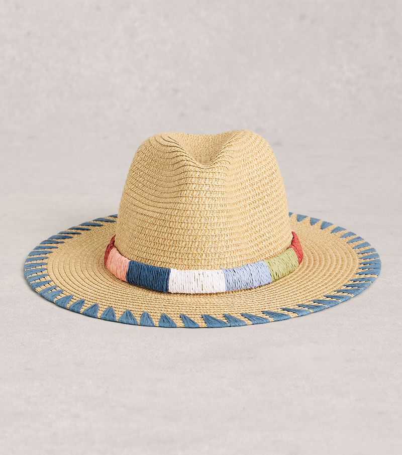 Whipstitch Fedora - Natural Multi