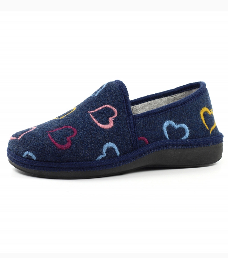 Ladies Joyful Slippers - Navy