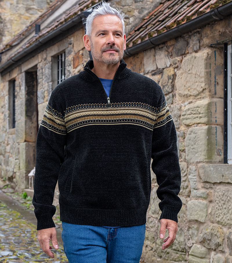 Kirkhill Chenille 1/4 Zip - Navy
