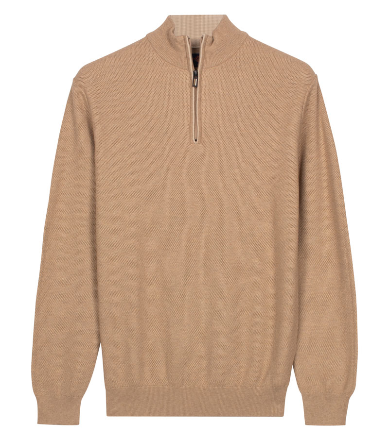 1/2 Zip Pullover - Beige