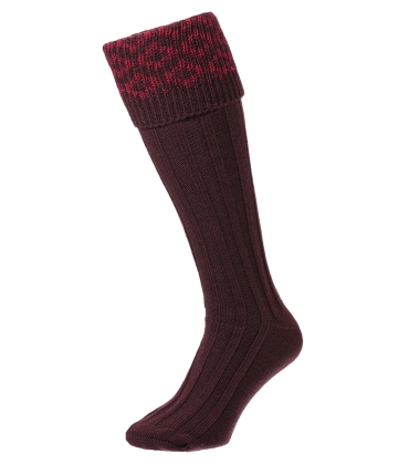 Pattern Top Shooting Sock