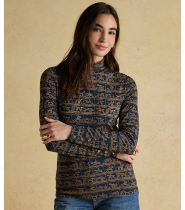 Amy Printed Long Sleeve Top