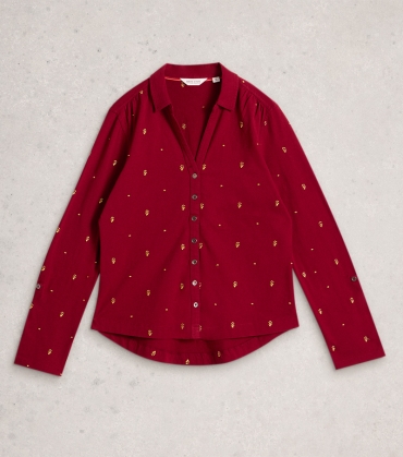 Annie Embroidered Jersey Shirt