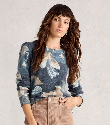 Jodie Printed Foil Jumper