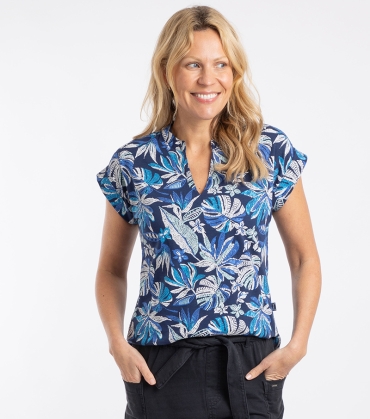 Aila Organic Printed Jersey Top